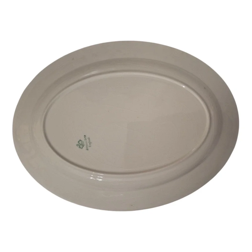 Johnson Brothers England‎ white and Gold trimmed  platter 12.5